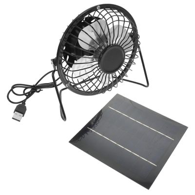COOPHYA 1set Solar Charging Fan Kit for Pets Black Solar Panel Cooling Fan for Pet Stores and Energy Efficient Design Provides Steady