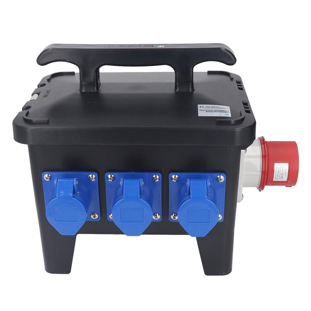 Portable Outdoor Power Distribution Unit with Plated Contacts for Construction Houses and Industries