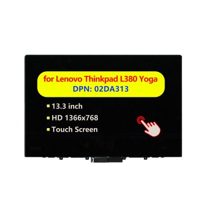 02DA313 02DA314 13.3 1920x1080 IPS Replacement for Lenovo Thinkpad L380 Yoga Laptop Touchscreen Display LCD Touch Screen Module Digitizer Assembly with Bezel
