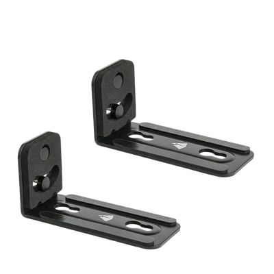 ADPVRLUQ 1 Pair Wall Mount Speaker Bracket Metal TV Soundbar Bracket Black Storage Rack for 33lb Soundbar Space Saving Installation
