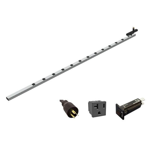 1589H77G1JV, Power Strip; Outlet Strip; 20 Amp; Vertical Rackmount; Shielded Cord