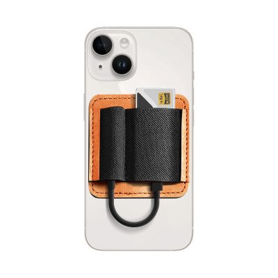 SHANLING Magnetic Leather DAC Case, Strong Magnet, DAC Pocket, Powerful Suction, Cell Phone Back Clip, DAC Accessories - OrangeCompatible with UA1-UA5 Full Series & More