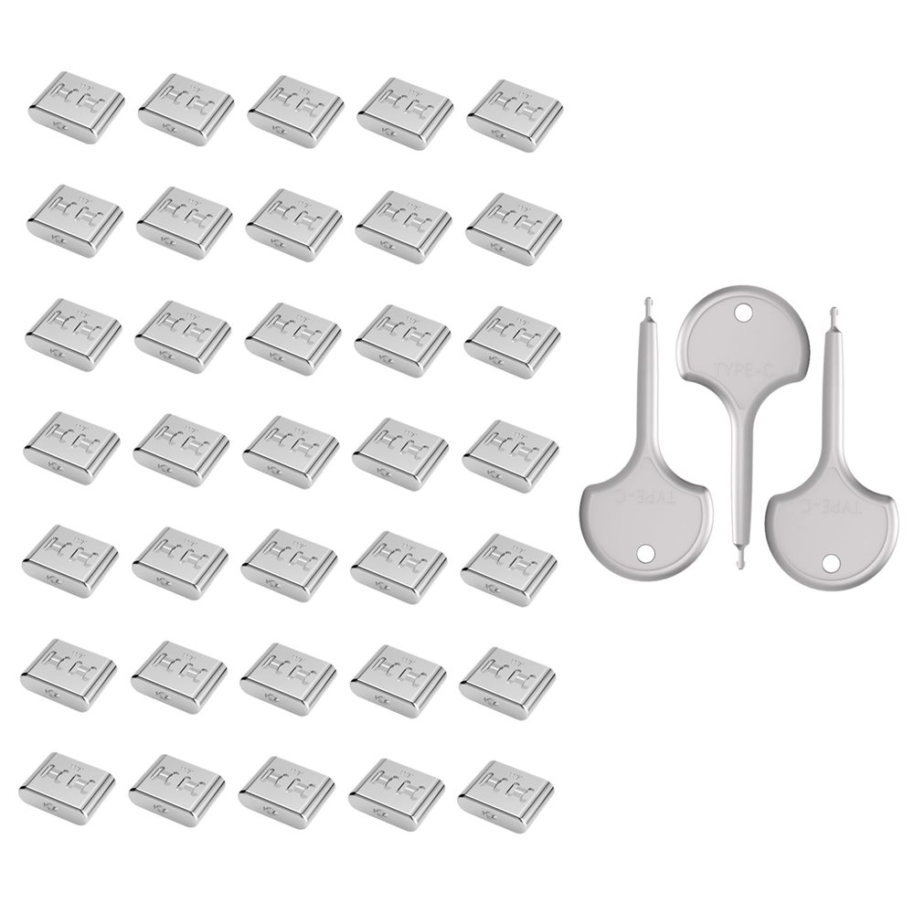 35 PCS USB Type C Anti-Theft Security Lock with 3 Anti-Break Metal Key Physical Containment,Universal Compatibility for All Type-C Devices, Enhanced Data Protection