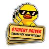 3 Pcs Non-Magnetic Student Driver Sticker Cute Duck Car Magnets Student Driver Sign Car Bumper Student Driver Funny New Driver Decals for Car Laptop Water Bottle Phone Case Helmet Gifts 3"x3" view 1