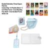 Accessories Kit for Mini 12 Instant Camera Case + Photo Album + Frames + Boarding Pass Shell + DIY Sticker, Square Plaid Embroidery Thread (Blue) view 2