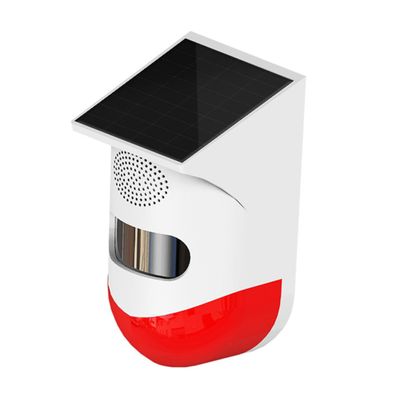 jojofuny 2pcs Driveway Alarm Solar Powered Infrared Alarm Sensor Outdoor Security Detectors Automatic Charging