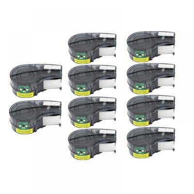 10 Pack Replacement Label Tape Cartridge Compatible with M21-1500-427 Compatible with M210 M211 M210-LAB Handheld Wire Marking