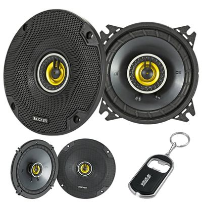 KICKER 46CSC44 4" CS Series 2-Way Coaxial Speakers and 46CSC654 6.5" Coaxial Speakers