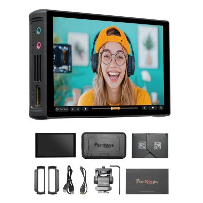 Portkeys PT5 III Camera Monitor Touchscreen 5.4" 800nits Field Monitor with USB 3.0 Type-C Port Support Waveform, Histogram, Peaking, False Color, and 3D LUT Function for DSLR Camera with Sunshade