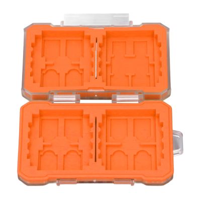 29 Slots Memory Card Case Holder, Portable SD SIM Card Holder Storage Case for 4 TypeB, 4 TypeA, 4 SD, 12 TF, 5 SIM Cards (Aurantia)