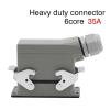 BHUPWZE HDC - HSB - 006 Heavy Duty Connector 6 Pins Core High Current 35A Aviation Industry Waterproof Plug Socket 500V(Top line) view 2