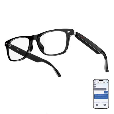 BLESSOURCE Smart Glasses with AI,Bluetooth glasses for Women and Man,116 Languages & Accents Translator Device,Blue Light Filter & UV Pretection Polarized Lenses