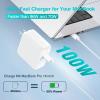 Charger for MacBook Pro 16 14 inch MacBook Air 15 13 inch 2025 2024 2023 2022 2021 2020 2019 M4 M3 M2 M1, Super Compact 100W USB C Laptop Power Adapter, 6.6FT USB-C Braided Cable, Original Quality view 2