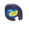 20PCS 12mmx4m Label Tape Compatible with LT-100H LT-100T Plastic 91200 91330 91331 91201 12267 18769 18771(20PCSBlack on Yellow) view 1