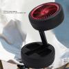 SENECESLI USB Desktop Small Fan, Foldable Table Cooling Fan with Night Light, 3 Wind Speeds, Rechargeable Mini Fan for Office Home Dormitory view 3