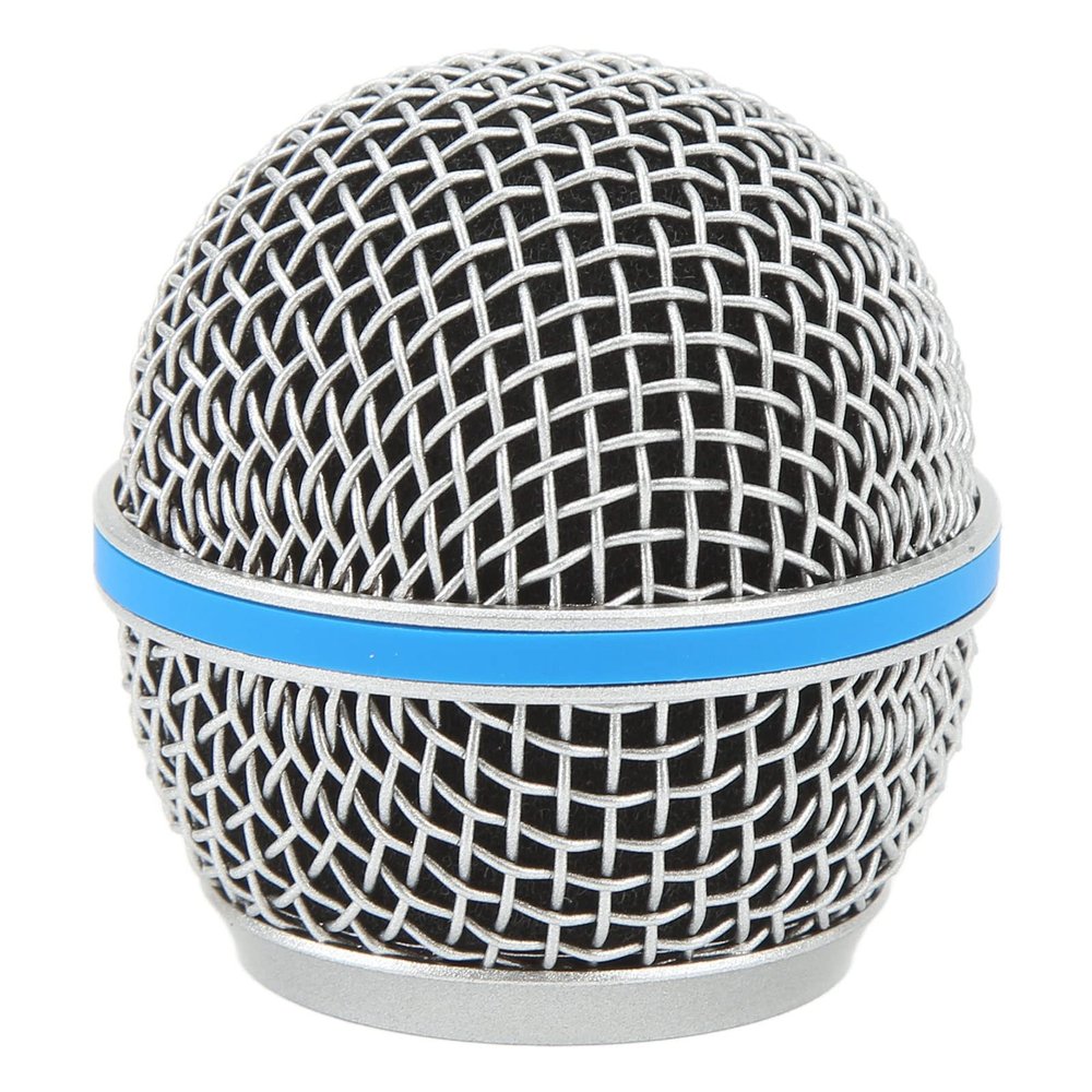 NOENNULL Microphone Head Replacement, Grille Microphone Replacement Head, Mesh Mesh Microphone Head Stainless Steel Grid Mesh Cover Replacement