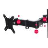 Adjustable Arm Mount Monitor Mount, for 2 Screens up to 17.6lbs per Arm,Adjustable Dual Monitor Mount Arm with Tilt,Swivel, view 4