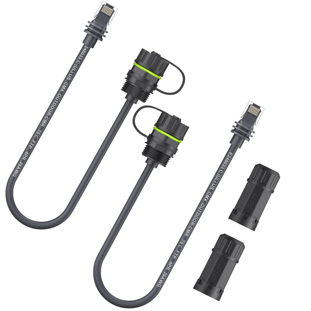 YGiTK 2 Pack Starlink Ethernet Adapter Gen 3/Mini,with Waterproof Starlink Ethernet Cable,SPX Plug to RJ45 Adapter,1200Mbps Transmission,Plug & Play,Flexible Compatibility GEN3/MINI & 3rd-Party PoE