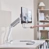 Adjustable Arm Mount Monitor Mount, for 2 Screens up to 32 inches,17.6lbs,Sliding Plates with Clamp and Grommet Base, view 4