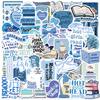 100PCS Bookish Stickers,Blue Book Stickers for Kindle,Reading Decals,Waterproof Vinyl for Water Bottles Laptop Phone Case view 1