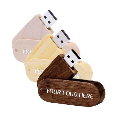 Custom Wood USB Flash Drive 16GB 25 Pack, Customizable Wooden USB 2.0 Drive Logo Print Promotional Favors, Personalized Logo USB Stick Bulk Ideal Marketing Tool Promotional Items