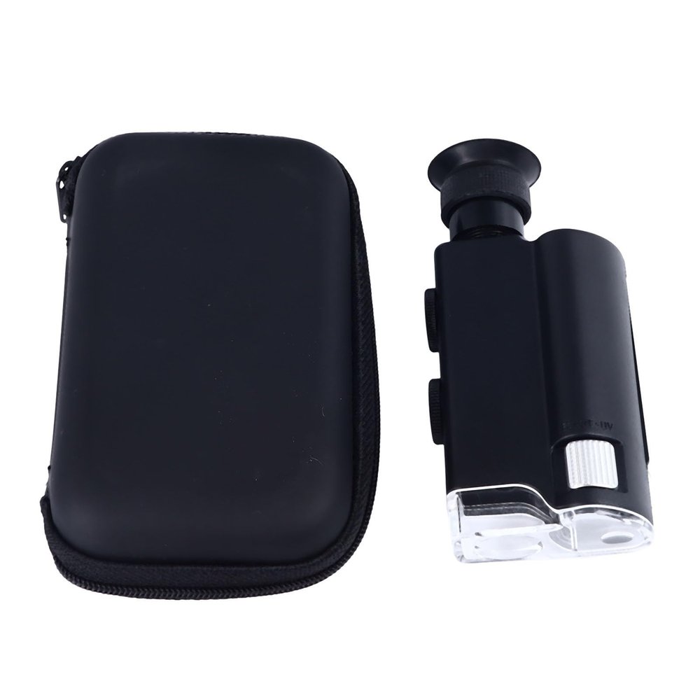 200-240X Portable Microscope Zoom Mini Pocket Optical Microscope with LED Light for Jewelry, with Accuracy Manufactured Aspherical Lenses