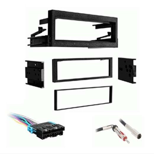 Single DIN Car Stereo Installation Kit for Chevy Express Van 1996, 1997, 1998, 1999, and 2000 - No Factory Amp
