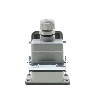 BHUPWZE HDC-HE-006 Rectangular Heavy Duty Connector 6 Core Pins Aviation Industrial Automation Control Cabinet Plug Socket 10A 250V(Multi)