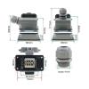 BHUPWZE HDC-HE-006 Rectangular Heavy Duty Connector 6 Core Pins Aviation Industrial Automation Control Cabinet Plug Socket 10A 250V(Multi) view 4