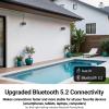 Inwa Outdoor Bluetooth Speakers, Active Passive Wall Mount Speaker, Waterproof Wireless Indoor/Outdoor Stereo Sound System w/Aux in, Suitable for Patio/Porch/Gazebo/Garage(MZ-650, Pair) view 3