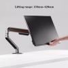 Adjustable Arm Mount Monitor Mount, Wood Grain Single Monitor Arm Desk Mount,17-32" Fully Adjustable Monitor Arm with 75/100mm,Hold up to 19.8 Lbs, view 4