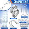 Blulu Z-Type Chimney Antenna Mounts Kits with 12 ft Adjustable Heavy Duty Galvanized Steel Straps & Hardware, Stainless Steel TV Antenna Mast Bracket for Chimney up to 12 Feet in Diameter view 2