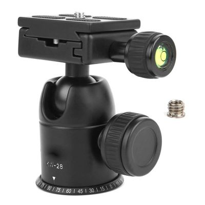 Aluminium Alloy Black Spherical Damping Ballhead Tripod Clamp Mount for Panoramic 360 Degrees Photography
