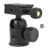 Aluminium Alloy Black Spherical Damping Ballhead Tripod Clamp Mount for Panoramic 360 Degrees Photography view 1