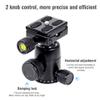 Aluminium Alloy Black Spherical Damping Ballhead Tripod Clamp Mount for Panoramic 360 Degrees Photography view 4