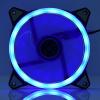 120mm Case Fan, Pc CPU Case Cooler Cooling Fan 12cm 120mm Ultra Silent 3pin 4pin Cooling Fan Pc 2 LED Rings (Blue) view 2