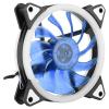 120mm Case Fan, Pc CPU Case Cooler Cooling Fan 12cm 120mm Ultra Silent 3pin 4pin Cooling Fan Pc 2 LED Rings (Blue) view 4