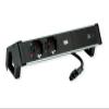 BACHMANN DESK2 Aluminium Black 2xP40, 1xUSBC 60W 0.2m GST18 Italia view 1