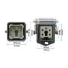 BHUPWZE 1Pcs Heavy Duty Connector 5(4+ 1) 10A 250V HA-005-2 Top-line Hot Channel Air Plug view 2