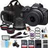Canon EOS R100 Mirrorless Camera w/18-45mm Lens + 2pc Sandisk 64GB Ultra Memory Card + Camera Case + More (19pc Bundle) (Renewed) view 1