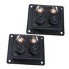 2pcs Square Speaker Binding Post Connector 2 Way Terminal Cup for Subwoofer Double Mounting Holes Acoustic Components for Home and Car Audio Systems 8090 view 1