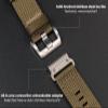 HEMSUT 20mm Military Strap Compatible with Garmin Fenix 8 43mm /7S/7S Pro/6S/6S Pro/6S Sapphire/5S/5S Plus/5S Sapphire, Instinct 2S, Descent MK1S/2S, D2 Delta S, Approach S70-42mm view 4