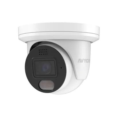 AVC-NUE41F28 4MP H.265+ AI-Powered Turret Network Camera with Full-Color Night Vision & Active Deterrence
