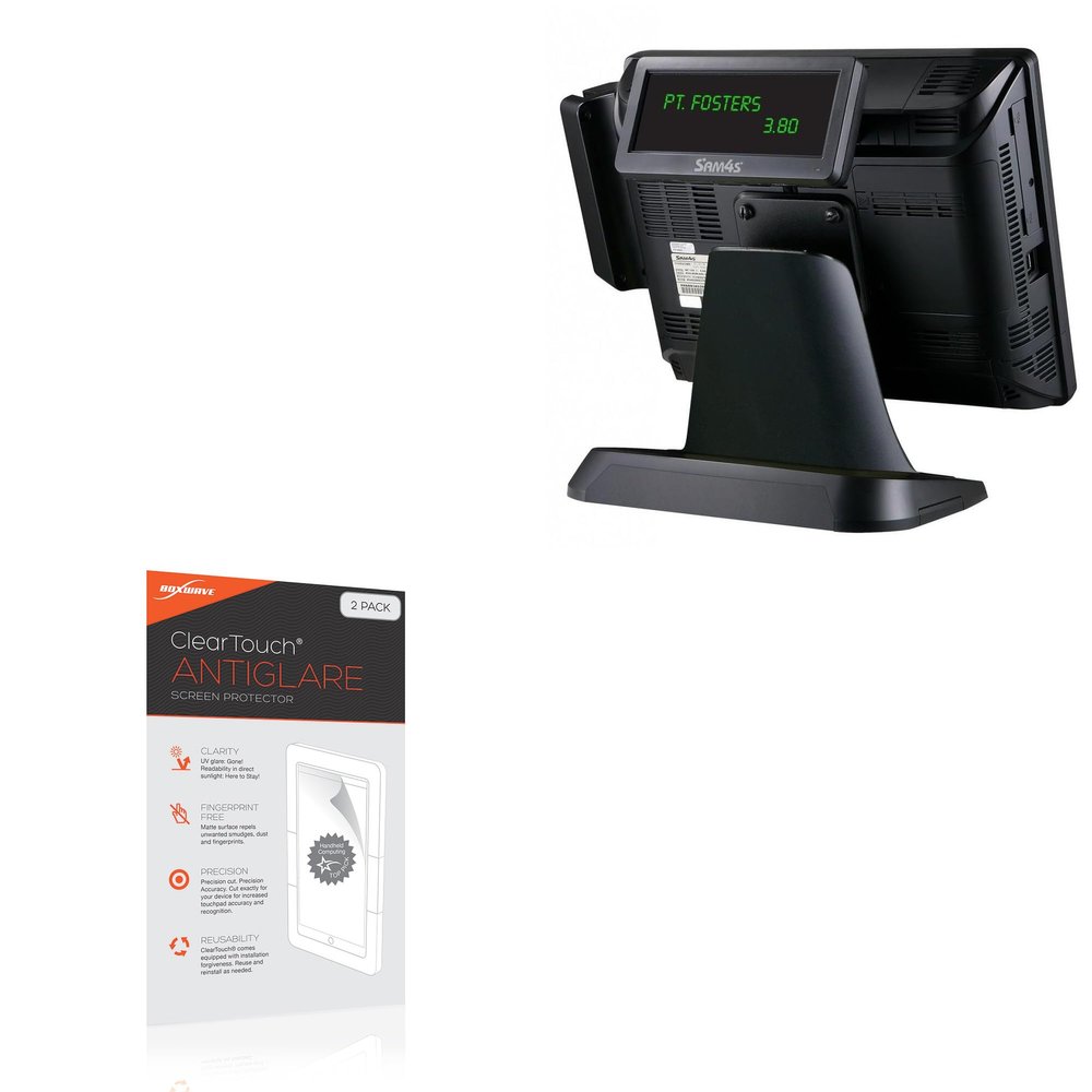 BoxWave Screen Protector Compatible With Sam4s Customer Display (2 Line LCD) - ClearTouch Anti-Glare (2-Pack), Anti-Fingerprint Matte Film Skin