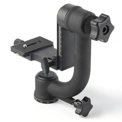 360 Degree Vertical Omnidirectional Cantilever Rotating Ball Head with Quick Release Plate 1/4 3/8in Interface for Outdoor Bird Wildlife Photography