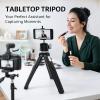Tabletop Tripod 360 Rotating Ball Head Load Capacity 1/4 Inch Screws Anti Slip Aluminum Alloy Mini Phone Tripod Camera Projectors Selfie Stick Handheld Mini Tripod view 4