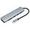 6 in 1 USB C HUB, Aluminum Alloy Multiport Adapter with 4K at 30HZ, USB 3.0 5Gbps Data Transfer, Memory Card Slot, Compatible with Win 10/11, OS X 10.x, iOS view 1