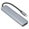 6 in 1 USB C HUB, Aluminum Alloy Multiport Adapter with 4K at 30HZ, USB 3.0 5Gbps Data Transfer, Memory Card Slot, Compatible with Win 10/11, OS X 10.x, iOS view 2