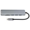 6 in 1 USB C HUB, Aluminum Alloy Multiport Adapter with 4K at 30HZ, USB 3.0 5Gbps Data Transfer, Memory Card Slot, Compatible with Win 10/11, OS X 10.x, iOS view 3