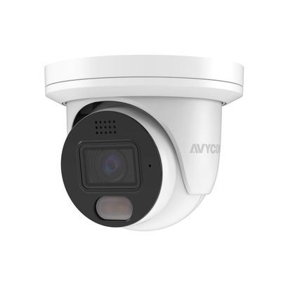 AVC-NUE81F28 8MP 4K H.265+ AI-Powered Turret Network Camera with Full-Color Night Vision & Active Deterrence